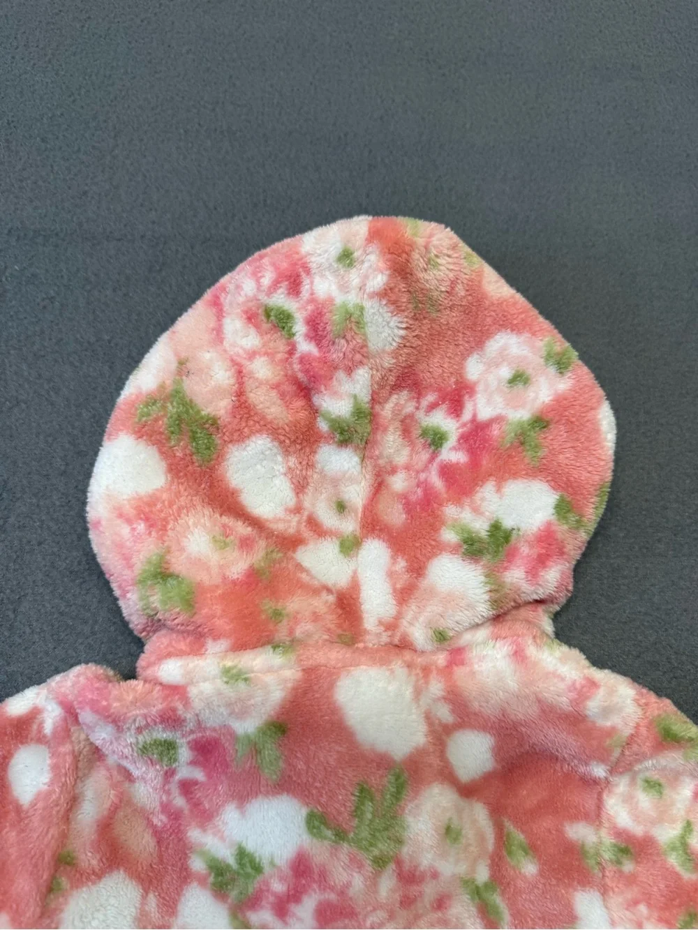 Laura Ashley Floral Hooded Pink Baby Fleece One-Piece